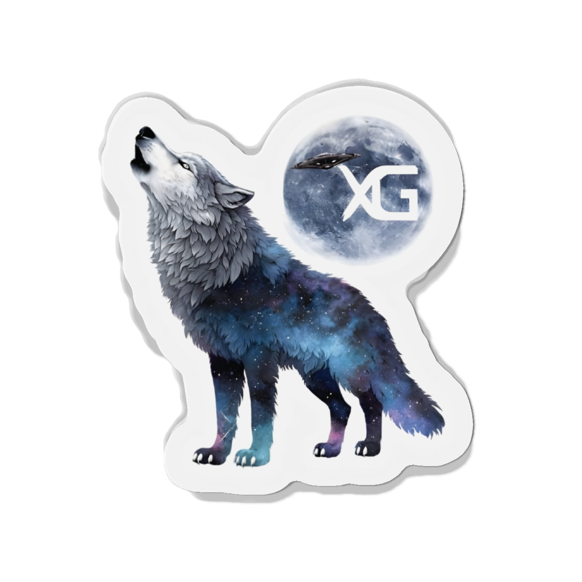 XG Alphaz Merch Wolf Howling at the Moon Magnet