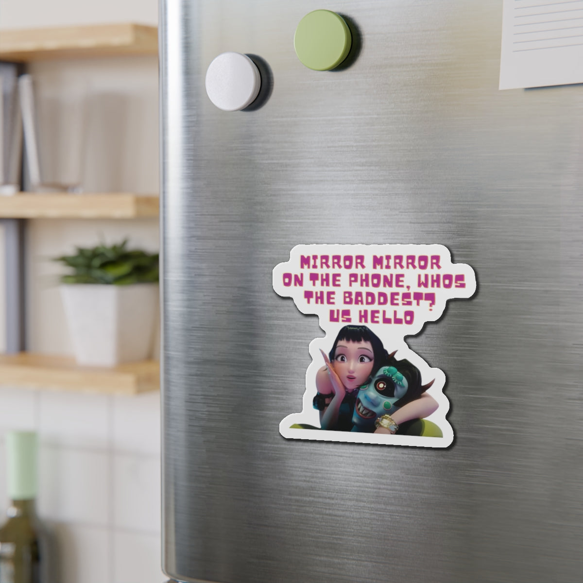 Kpop Demon Hunters Huntrix Zoey Mirror Mirror On The Phone Magnet