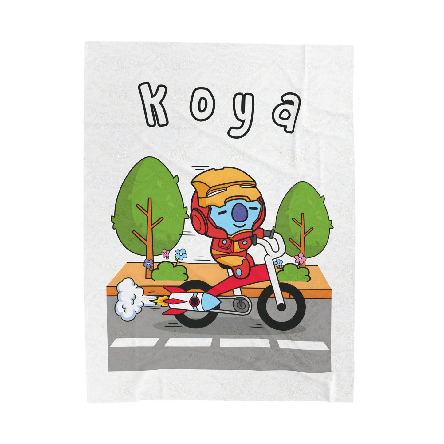 White Koya Blanket - BT21 Single Design