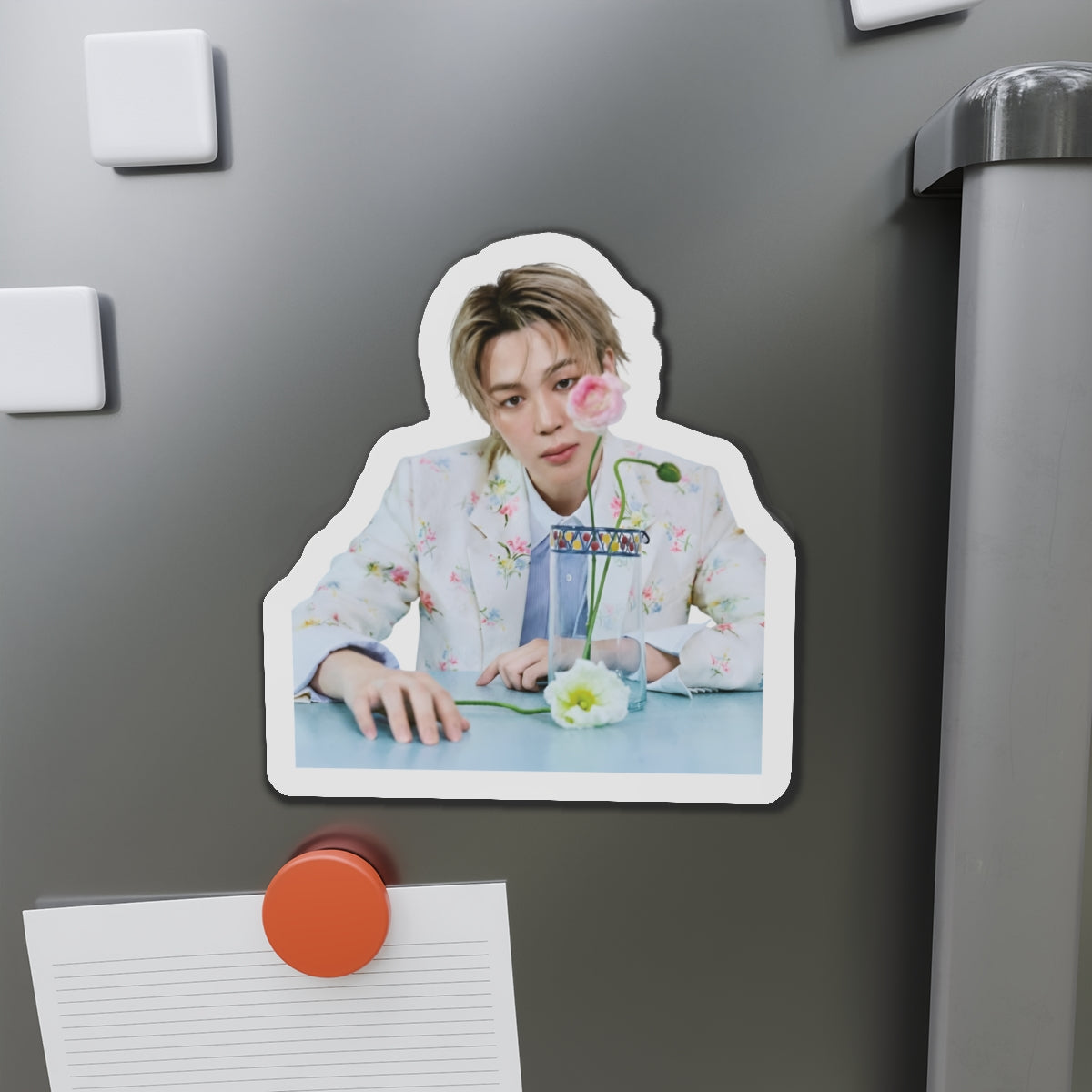 BTS Park Jimin Dior Photoshoot Holding a Flower Magnet