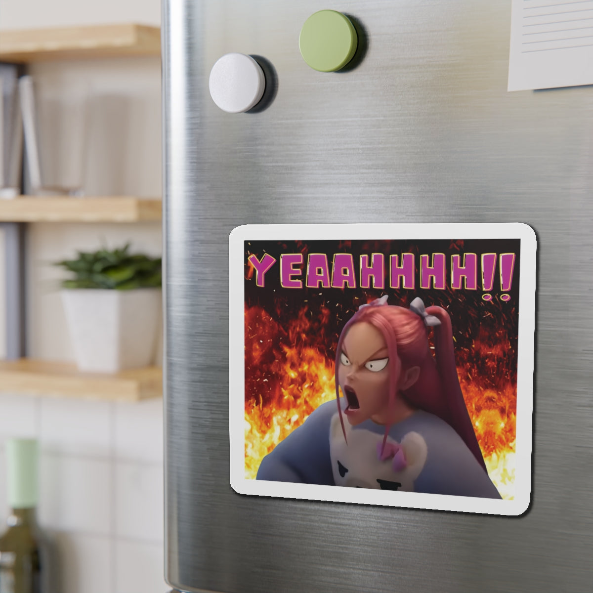 Kpop Demon Hunters Huntrix Mira YEAHHH Funny Face Magnet Pose 2