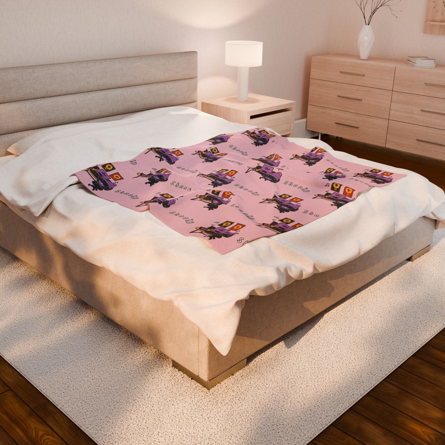 Pink Shooky Blanket - BT21 Pattern Design