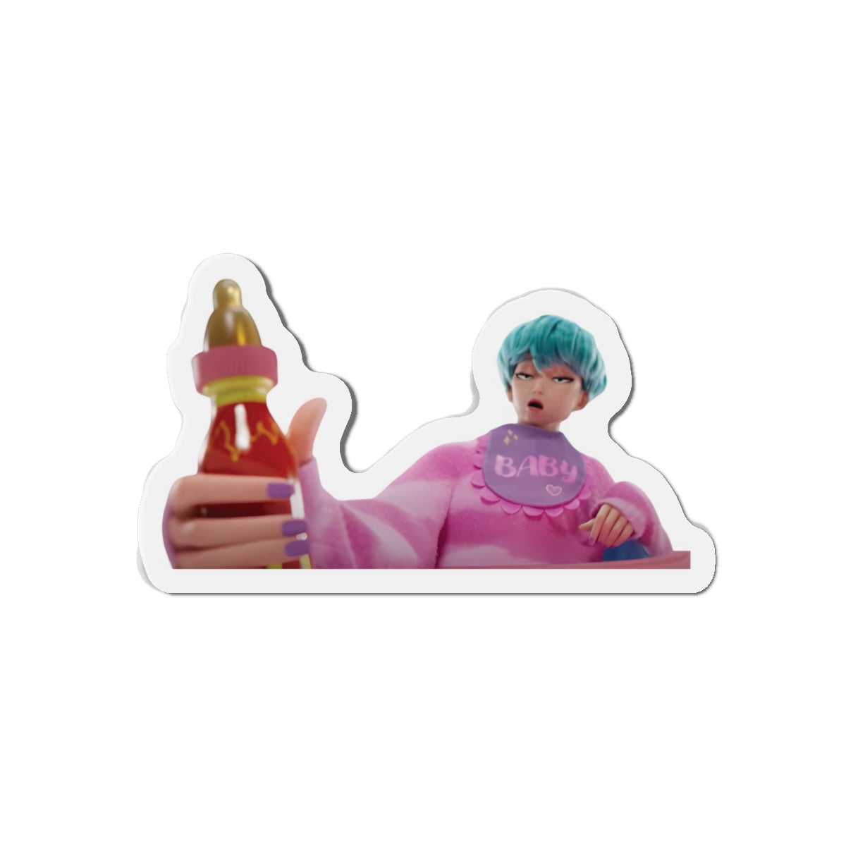 Kpop Demon Hunters Saja Boys Baby Hot Sauce Challenge Magnet