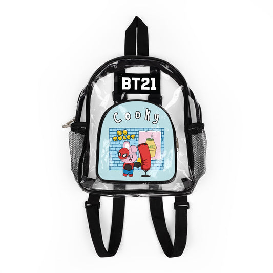 BT21 Cooky Clear Panel Backpack (Blue Colored Front) — Not Stadium Approved