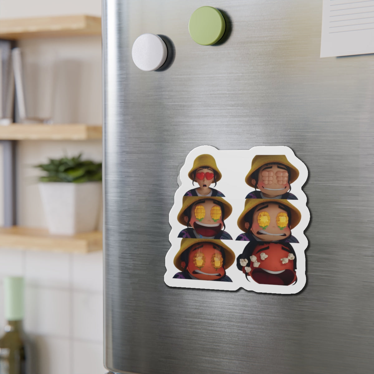 Kpop Demon Hunters Huntrix Zoey Popcorn Eyes Sequence Magnet