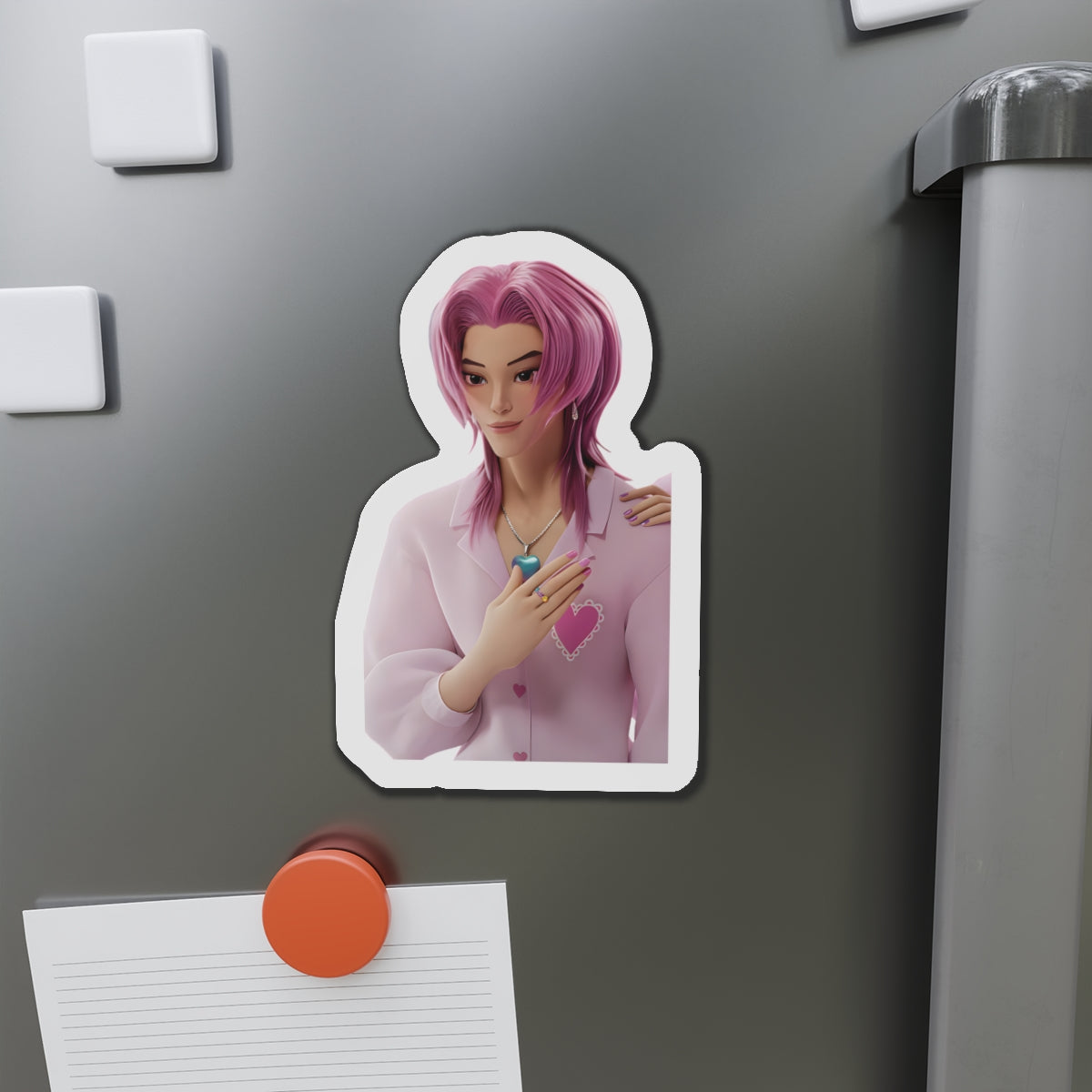 Kpop Demon Hunters Saja Boys Romance Saja Wearing Pink Magnet