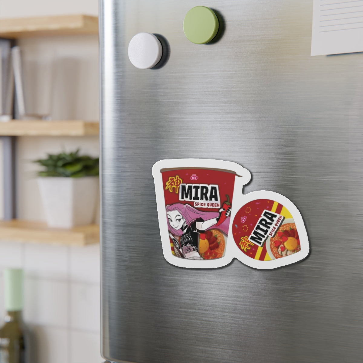 Kpop Demon Hunters Huntrix Mira Ramen Cup Magnet