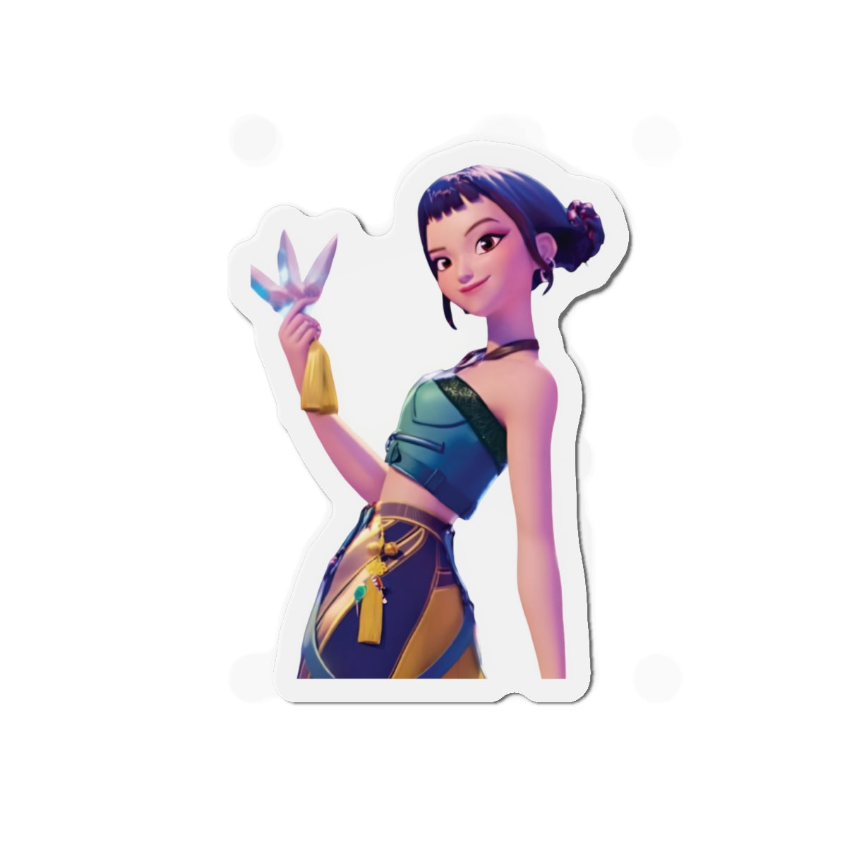 Kpop Demon Hunters Huntrix Zoey Posing Portrait Magnet