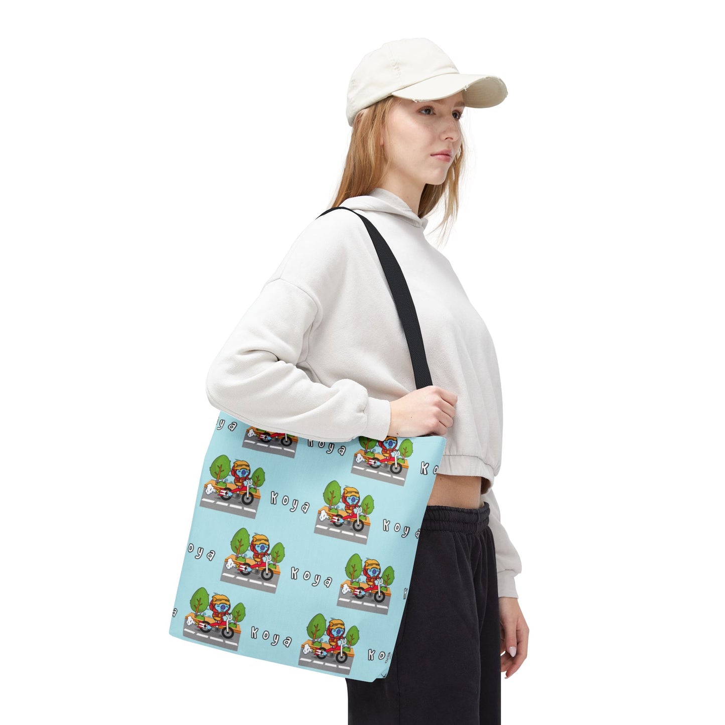 BT21 Koya Blue Tote Bag Pattern Design