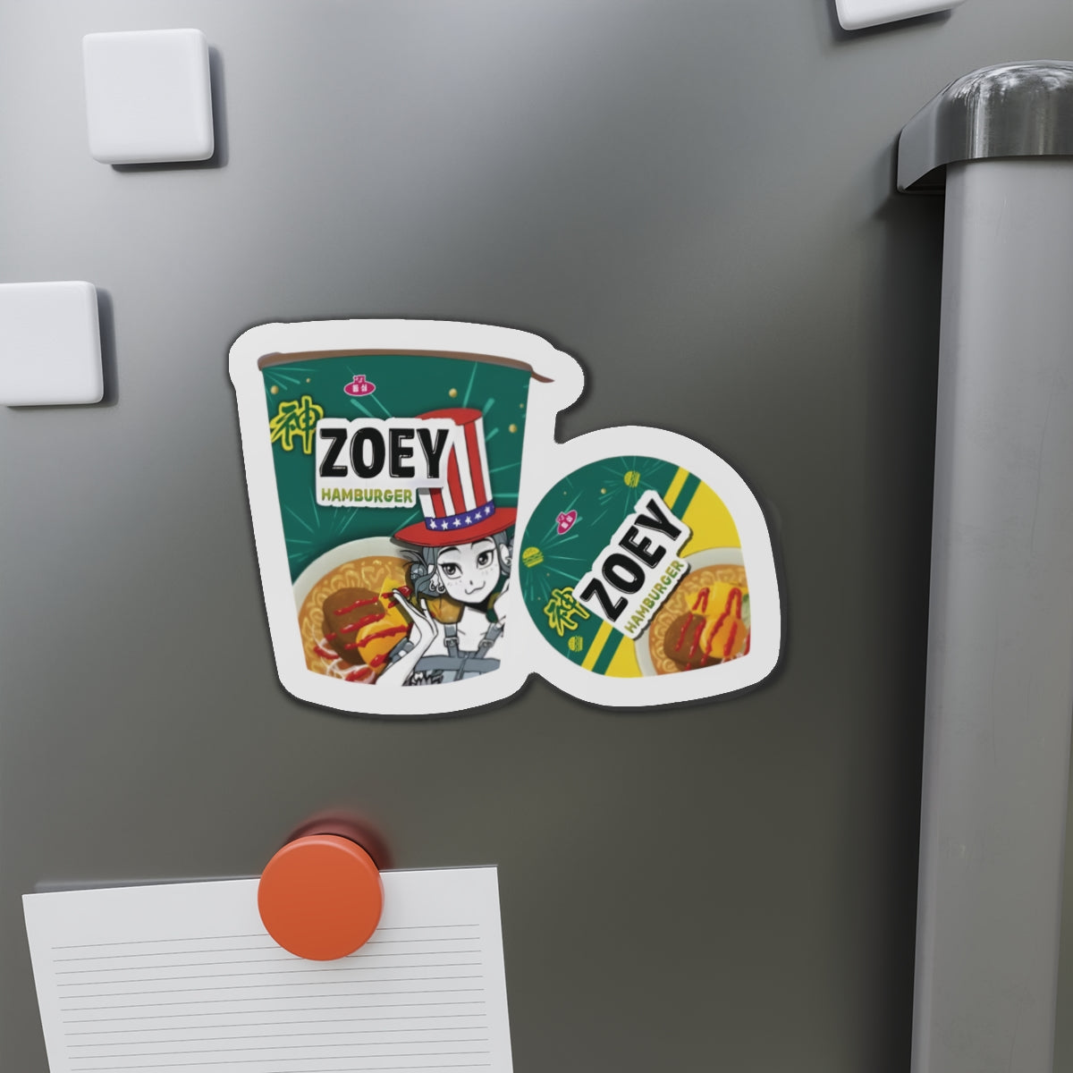 Kpop Demon Hunters Huntrix Zoey Ramen Cup Magnet