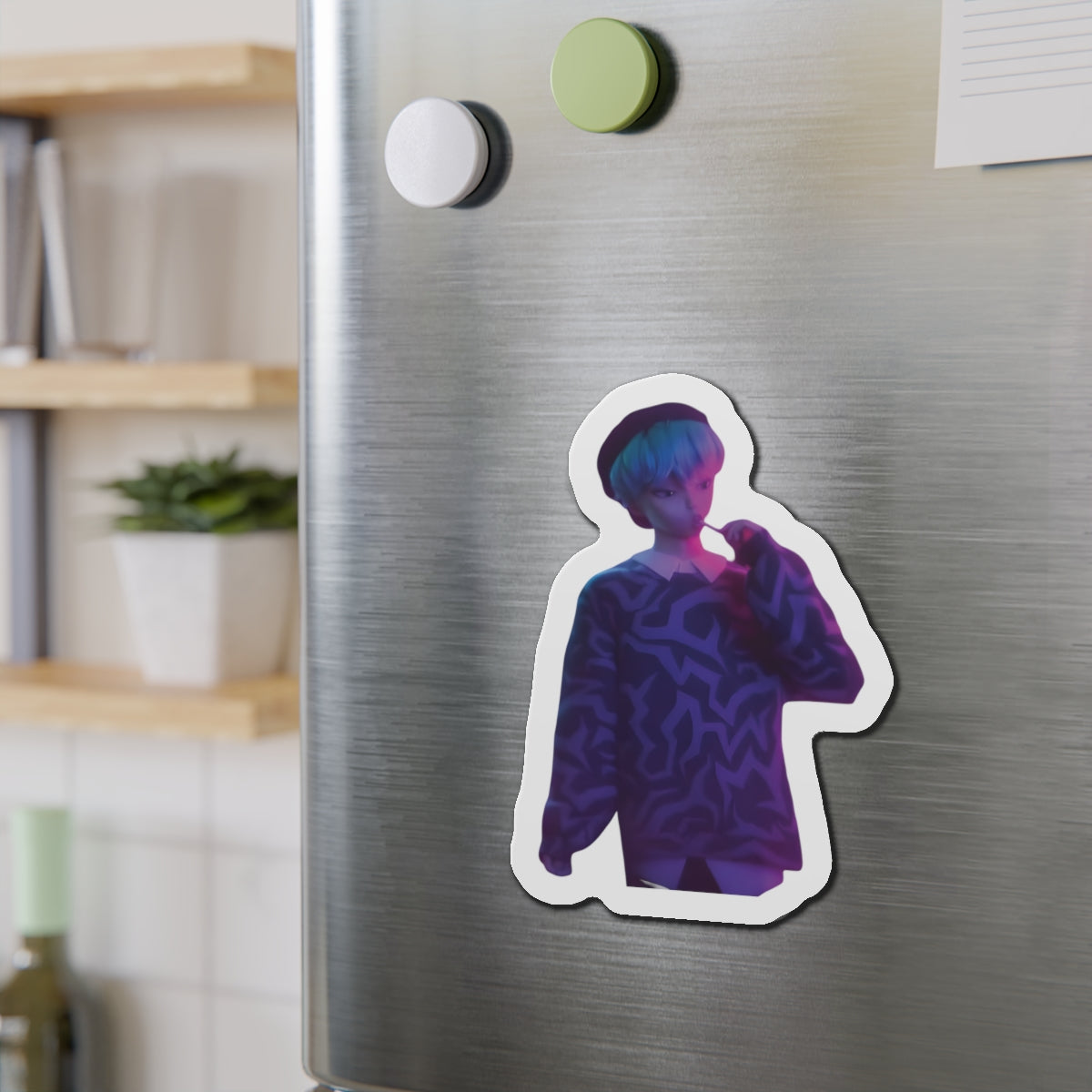 Kpop Demon Hunters Saja Boys Baby Saja Eating Sucker Magnet