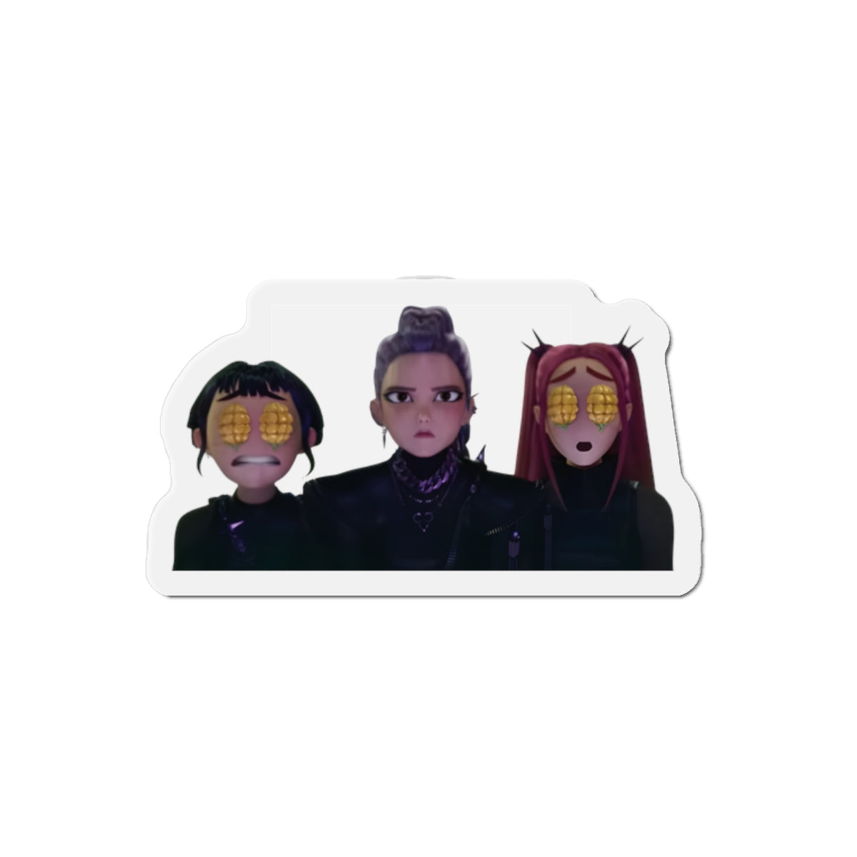 Kpop Demon Hunters Huntrix Rumi Mira Zoey Mens Bathhouse Popcorn Eyes Magnet