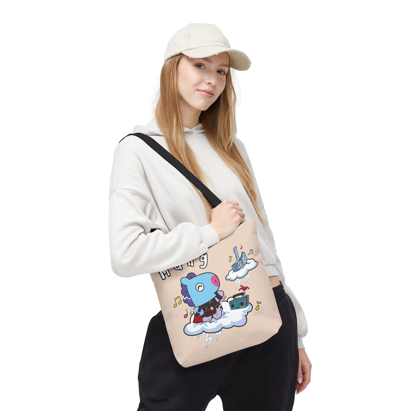 BT21 Mang Beige Tote Bag Single Design
