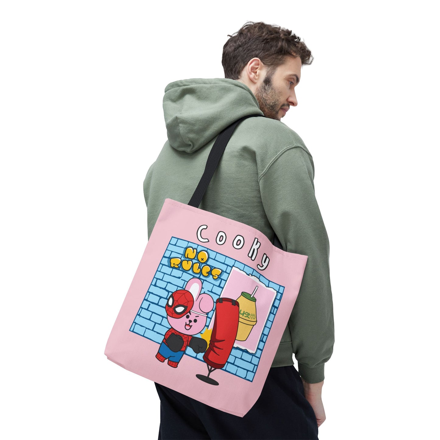 BT21 Cooky Pink Tote Bag Single Design