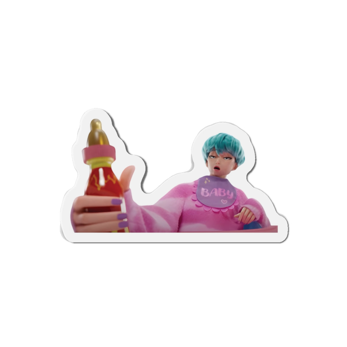 Kpop Demon Hunters Saja Boys Baby Hot Sauce Challenge Magnet