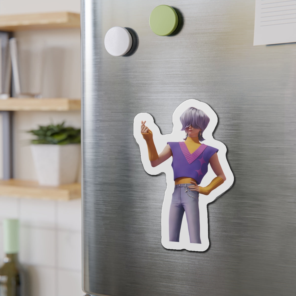 Kpop Demon Hunters Saja Boys Mystery Saja Soda Pop Finger Heart Magnet