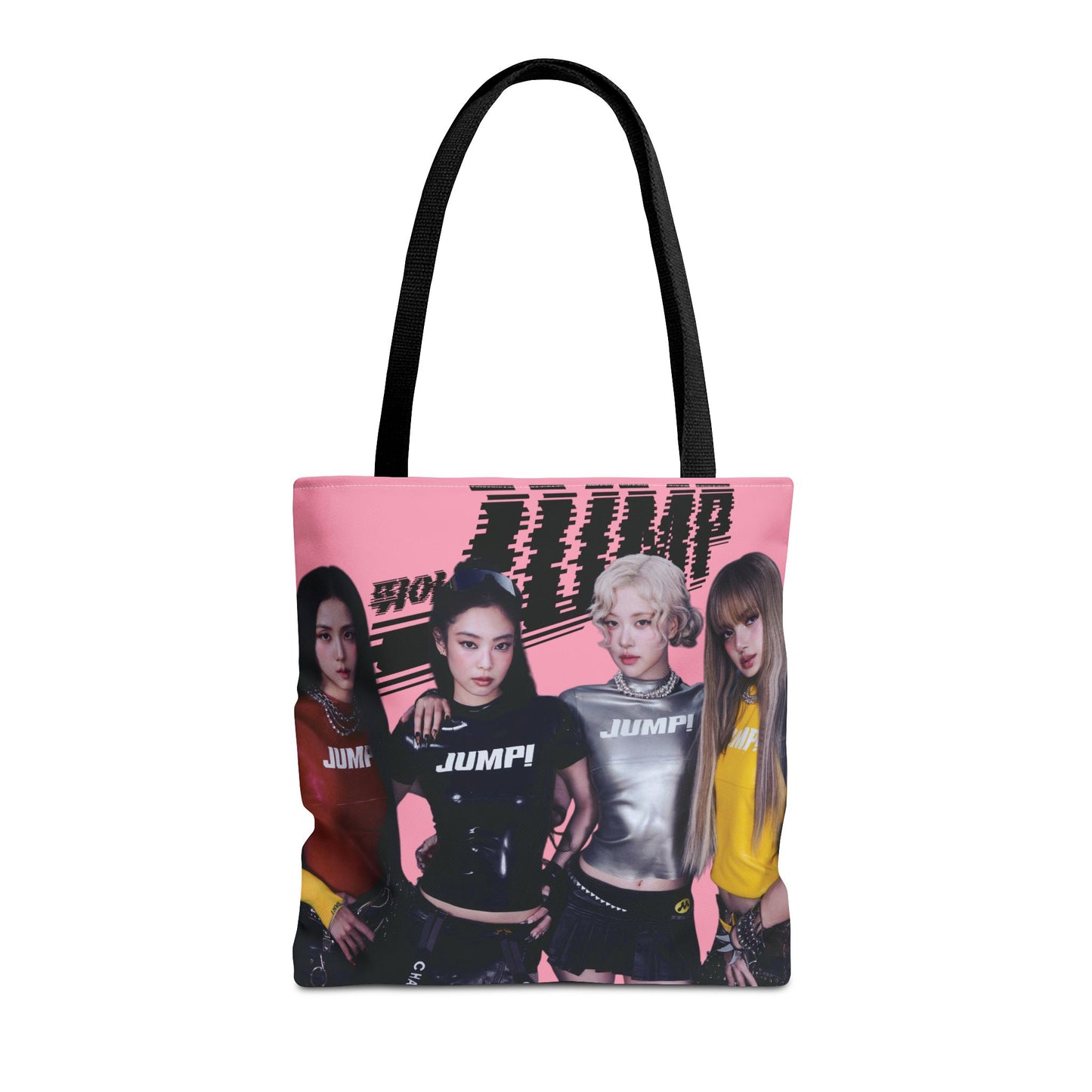 Black Pink Jump Tote Bag